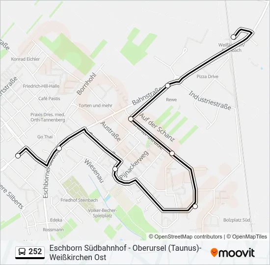 252 Bus Line Map