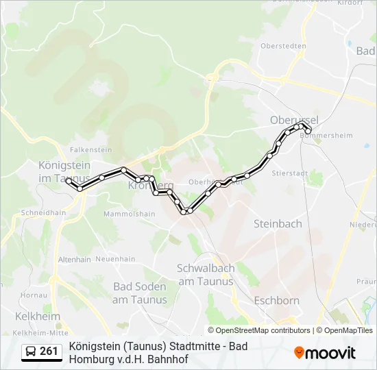 261 Bus Line Map