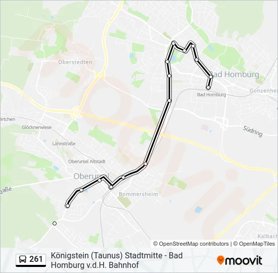 261 Bus Line Map