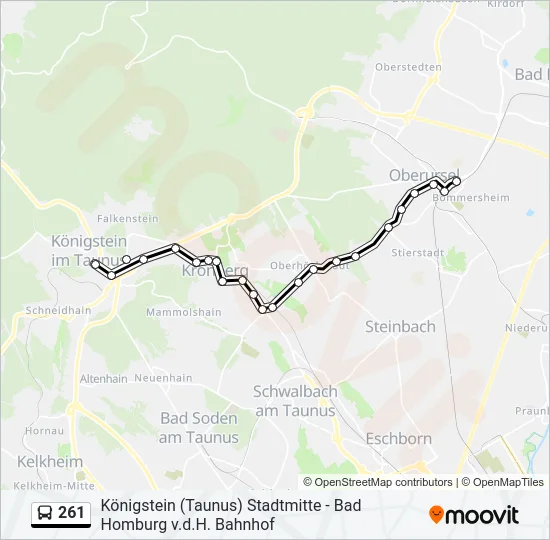 261 Bus Line Map