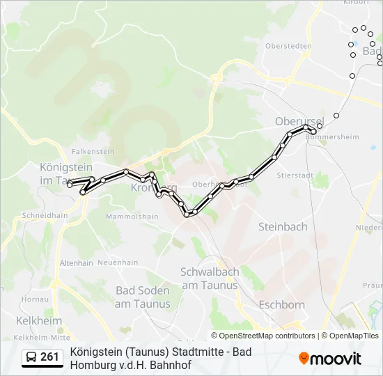 261 Bus Line Map