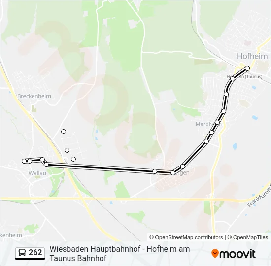 262 Bus Line Map