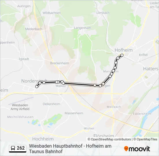 262 Bus Line Map