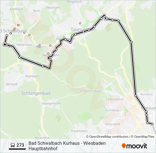 273 Bus Line Map