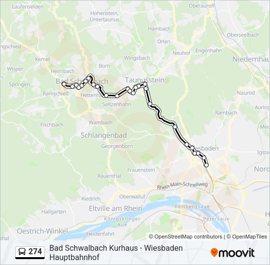 274 Bus Line Map