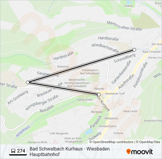 274 Bus Line Map
