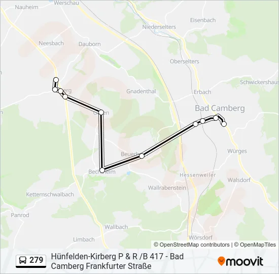 279 Bus Line Map
