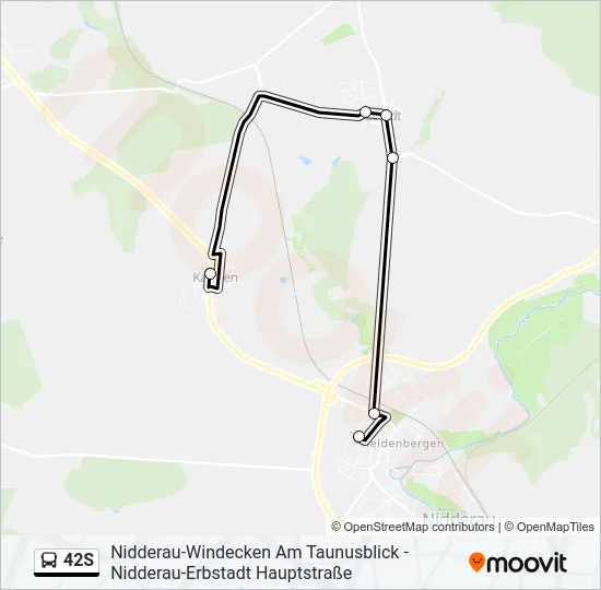 42S Bus Line Map