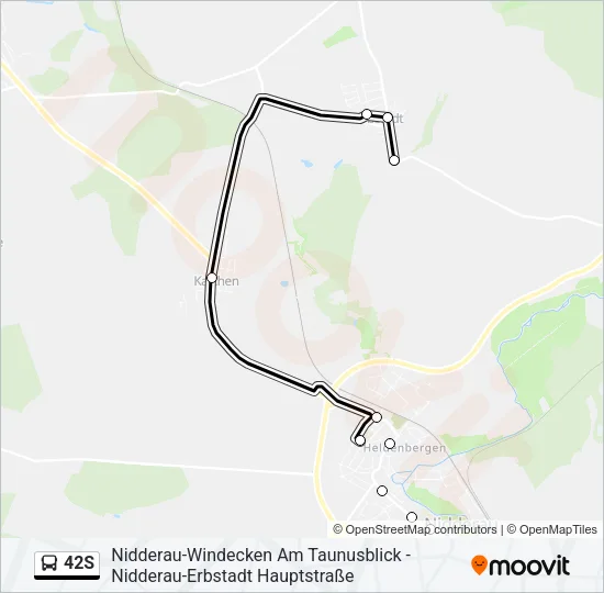 42S Bus Line Map