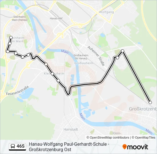 46S Bus Line Map