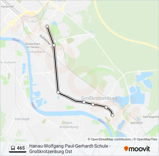 46S Bus Line Map