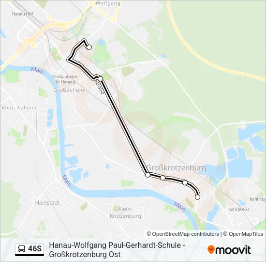 46S Bus Line Map