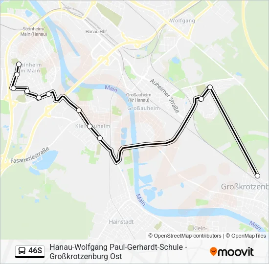 46S Bus Line Map