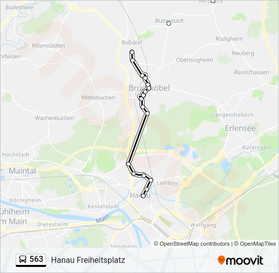563 Bus Line Map