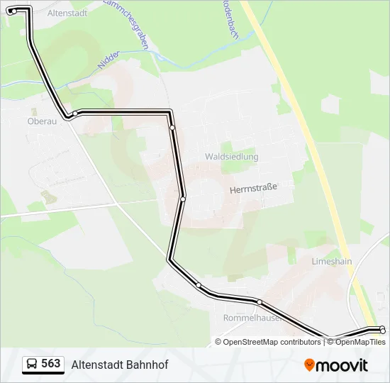 563 Bus Line Map