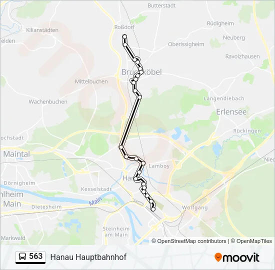 563 Bus Line Map