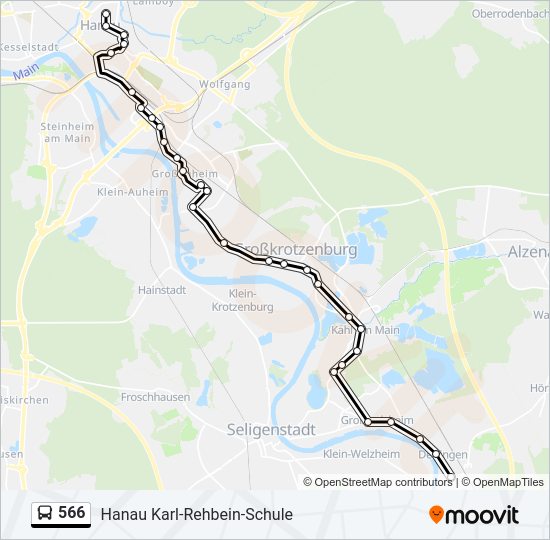 566 Bus Line Map