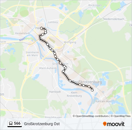 566 Bus Line Map