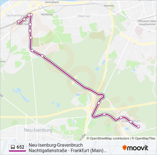 652 Bus Line Map