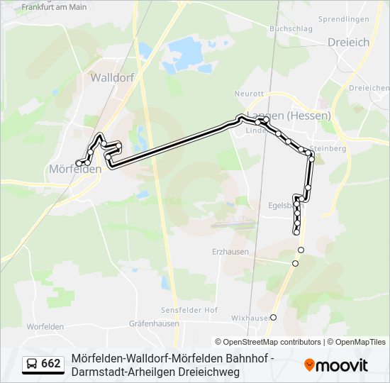 662 Bus Line Map