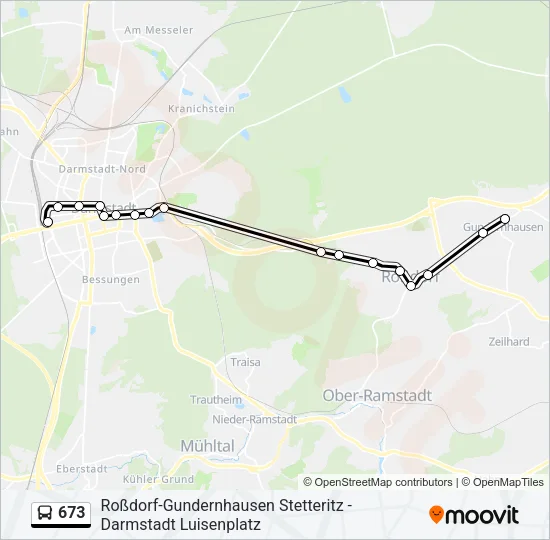 673 Bus Line Map