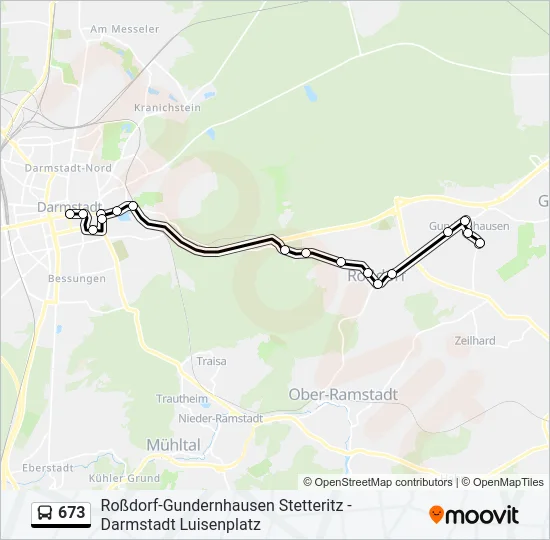 673 Bus Line Map