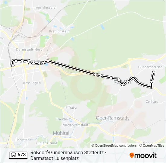 673 Bus Line Map