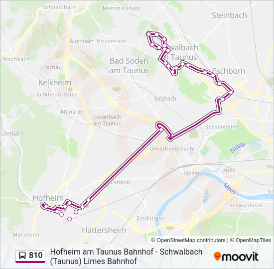 810 Bus Line Map