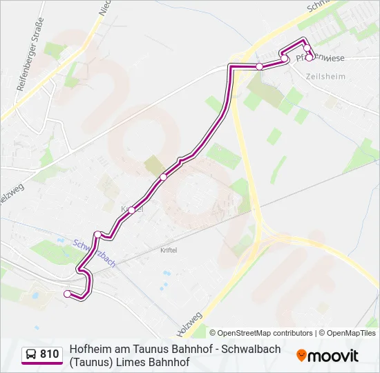810 Bus Line Map