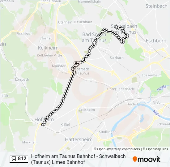 812 Bus Line Map