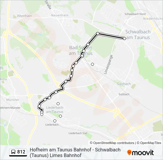 812 Bus Line Map
