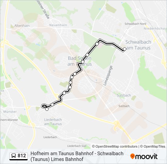 812 Bus Line Map