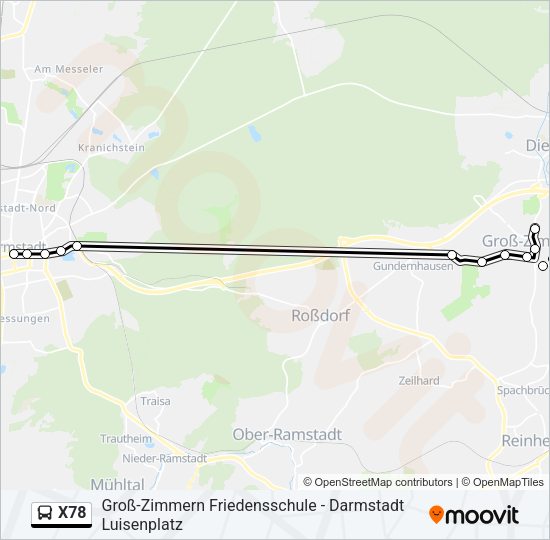 X78 Bus Line Map