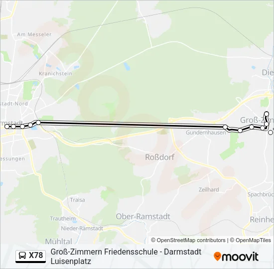 X78 Bus Line Map