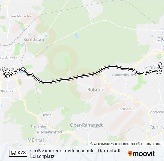 X78 Bus Line Map