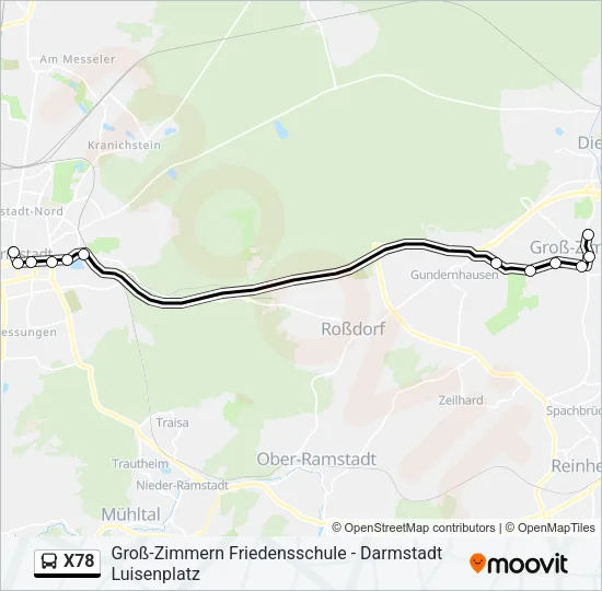X78 Bus Line Map