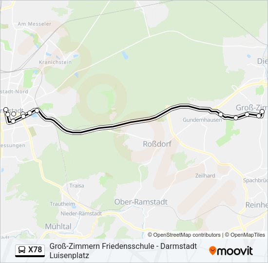 X78 Bus Line Map