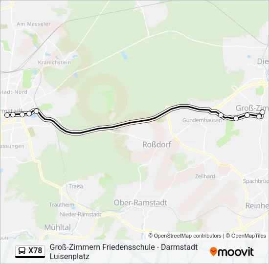 X78 Bus Line Map