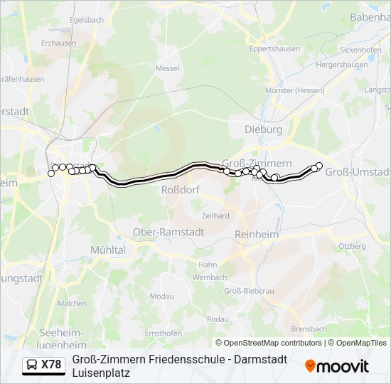 X78 Bus Line Map