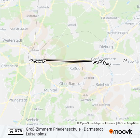 X78 Bus Line Map