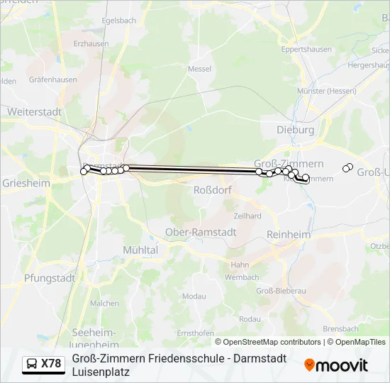 X78 Bus Line Map