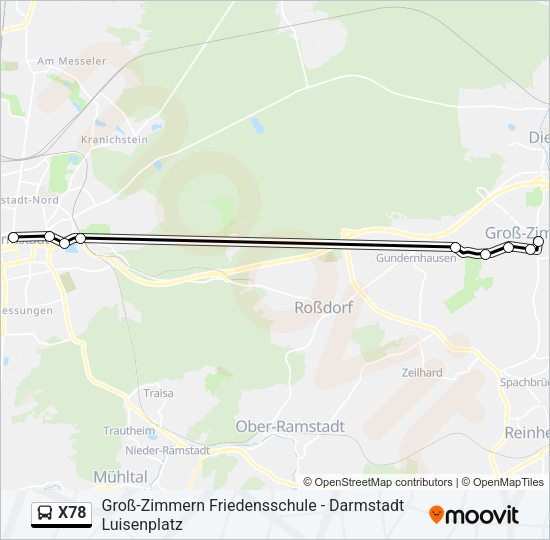 X78 Bus Line Map