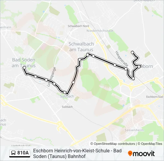 810A Bus Line Map