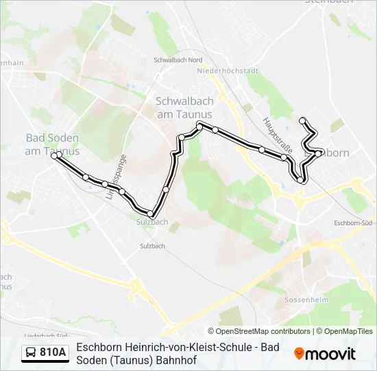 810A Bus Line Map