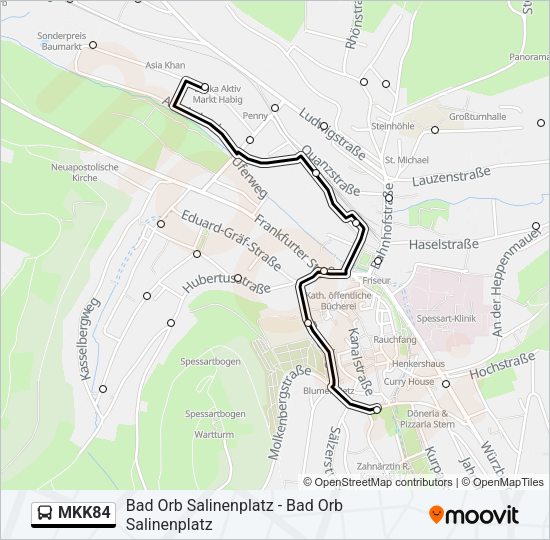 MKK84 Bus Line Map