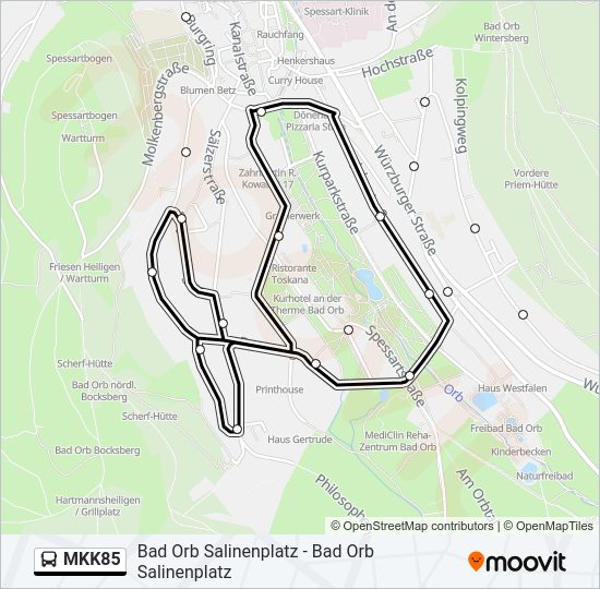 MKK85 Bus Line Map