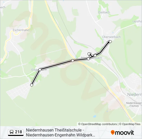 218 Bus Line Map