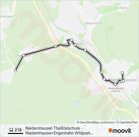 218 Bus Line Map
