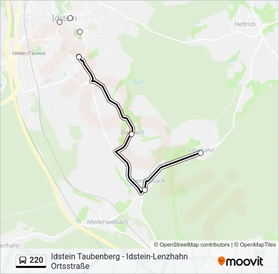 220 Bus Line Map