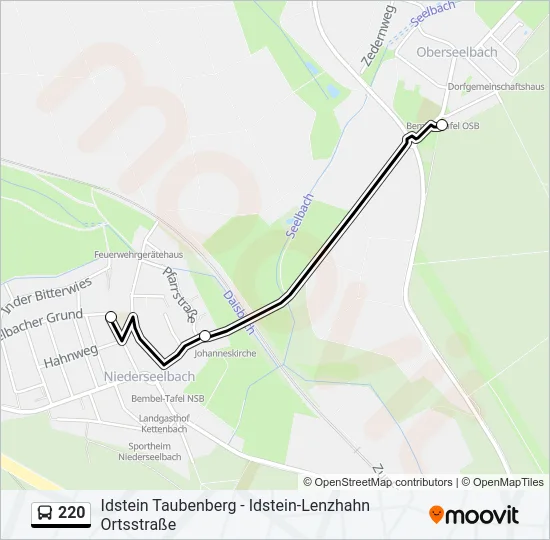 220 Bus Line Map